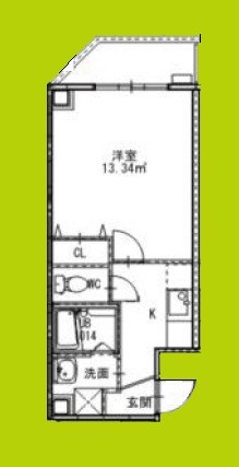 フィオーラマンション天王寺 間取り図
