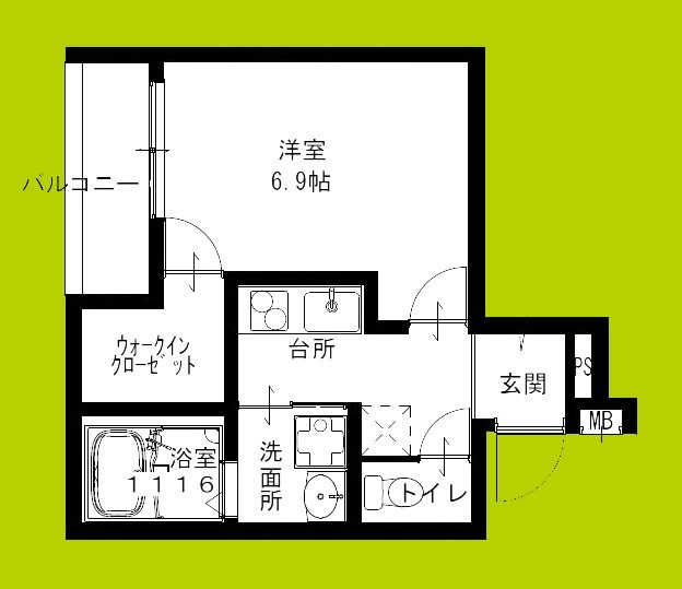 フジパレス我孫子前Ⅵ番館 間取り