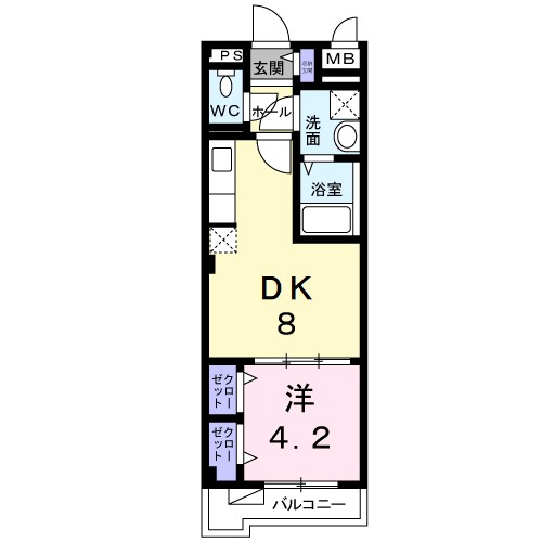 ステュ－ディオ招提 間取り