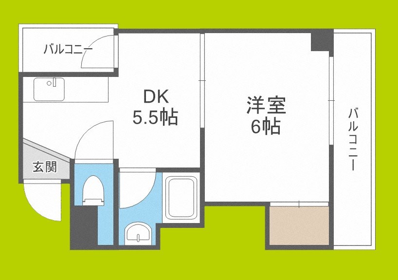 コーポイン長居A棟 間取り