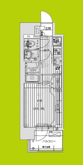プレサンス京橋GREEN　YARDアルミラ 間取り