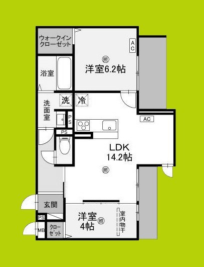 (仮称)D-ROOM大阪府八尾市太子堂2丁目PJ 間取り