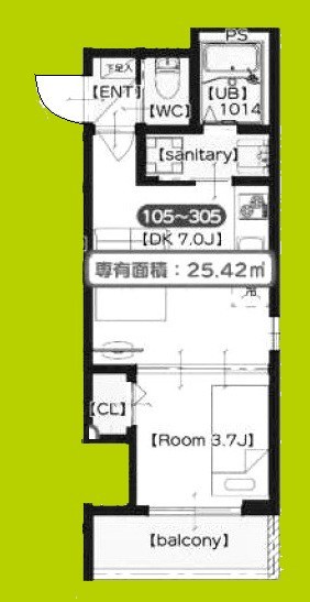 Luna　terrace　近大前 間取り