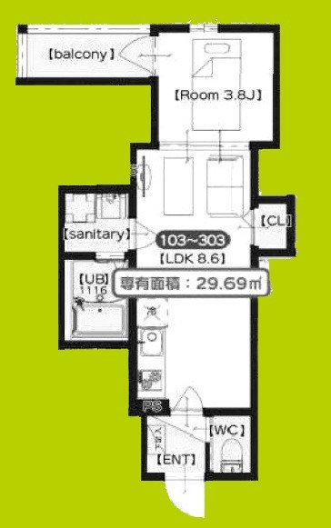 Luna　terrace　近大前 間取り