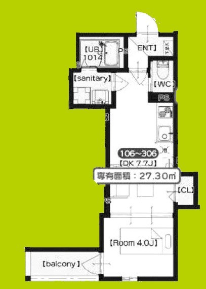 Luna　terrace　近大前 間取り