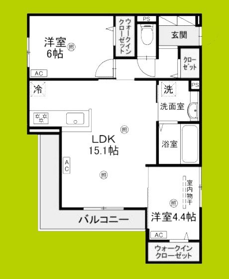 パサログランデ北長尾 間取り