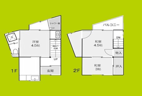 西淀川区百島1丁目戸建賃貸 間取り