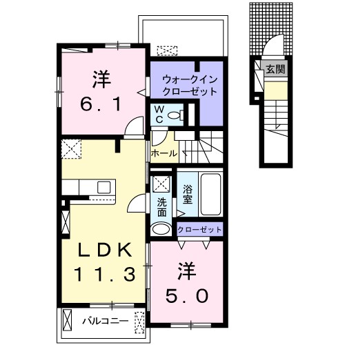 ステイションランドナガタキⅢ 間取り