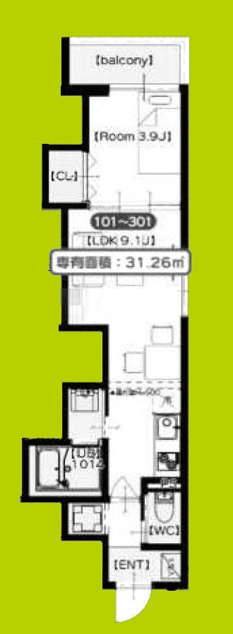 F　Cliodhna　SEAM 間取り