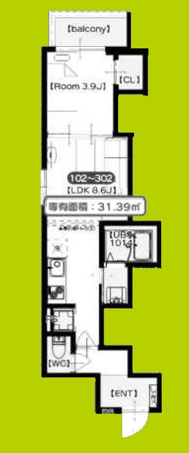 F　Cliodhna　SEAM 間取り