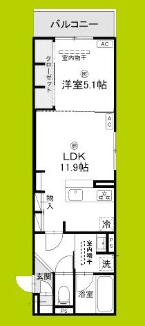 (仮称)D-ROOM東成区東中本３丁目PJ 間取り