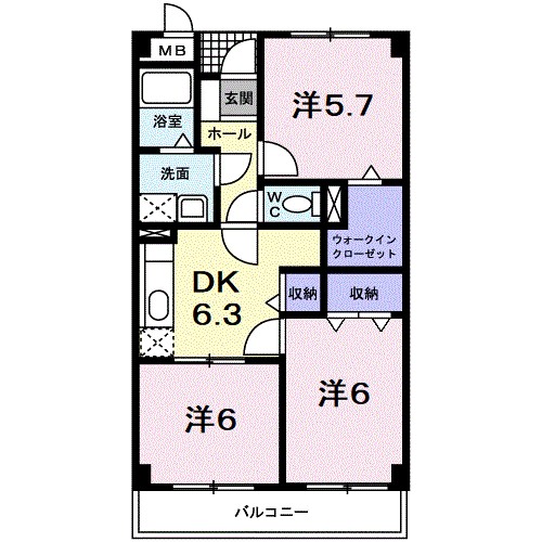 エレガントⅠ 間取り