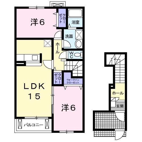 エレガントカーサＢ棟 間取り