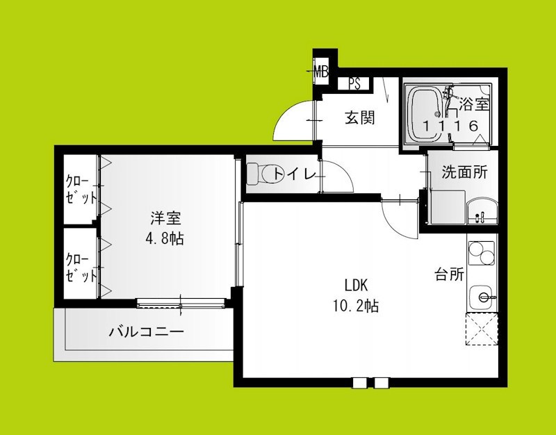 フジパレス十三イースト 間取り