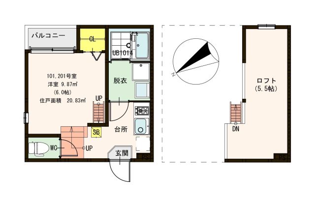 ハーモニーテラス桑津Ⅱ 間取り