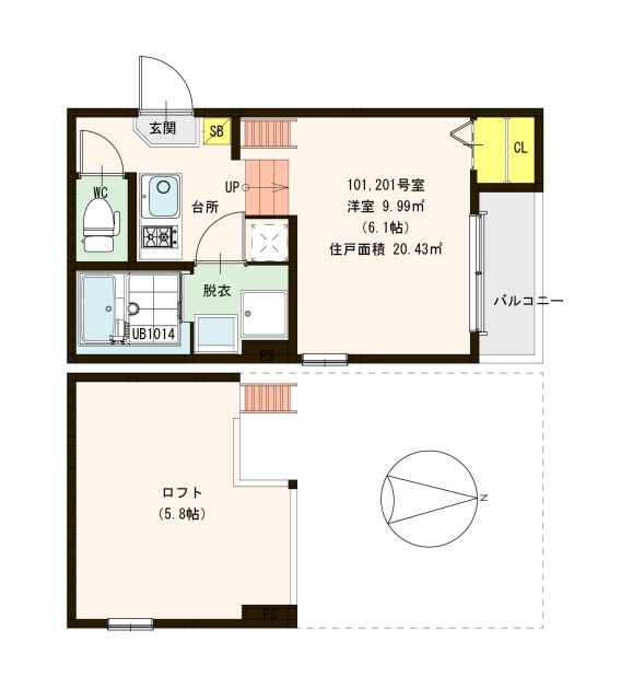 ハーモニーテラス平野西 間取り
