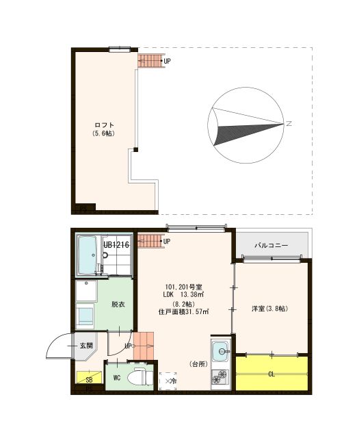 リブフラット元町 間取り
