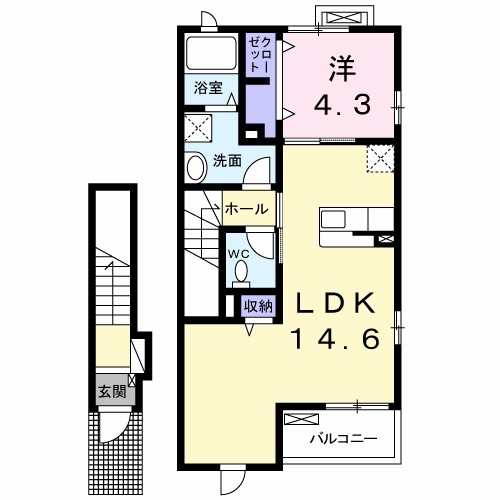 ＣＯＣＯＬＵＡＮＡ・Ｋ　Ⅱ 間取り