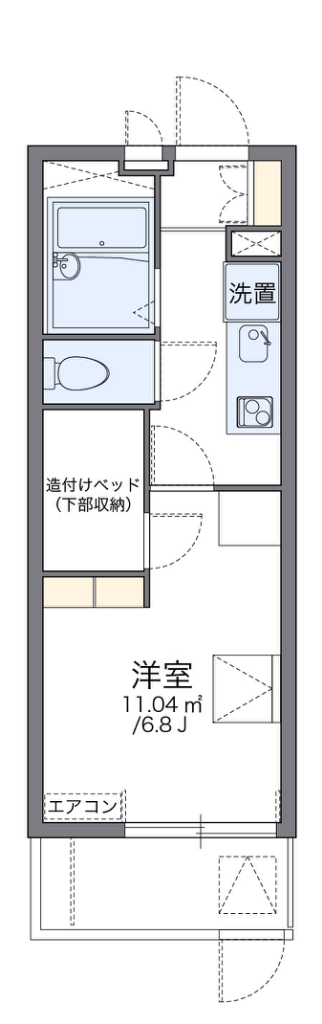 レオパレス南高浜 間取り