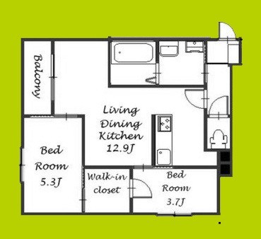 KOGI　Residence　花園本町 間取り