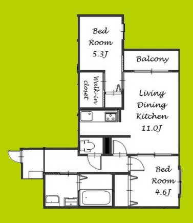 KOGI　Residence　花園本町 間取り
