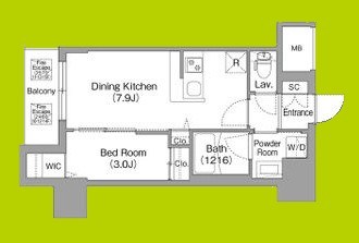 コンフォリア・リヴ北浜高麗橋 間取り