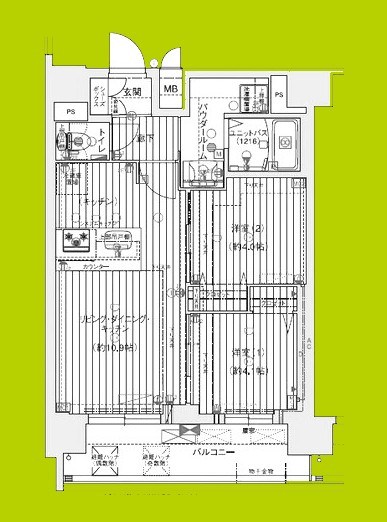 プレサンス天王寺ヴィヴァン 間取り