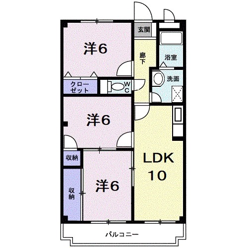 サンスコーレ壱番館 間取り