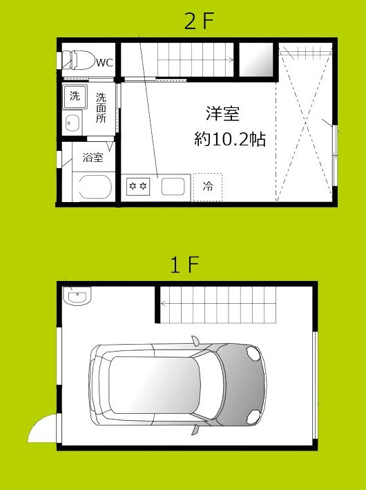 (仮称)和泉市上町ガレージハウス 間取り