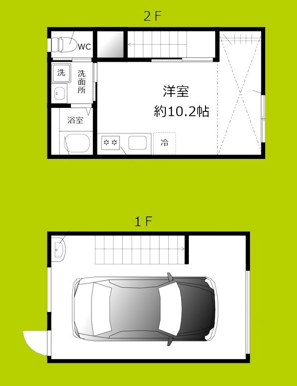 (仮称)和泉市上町ガレージハウス 間取り