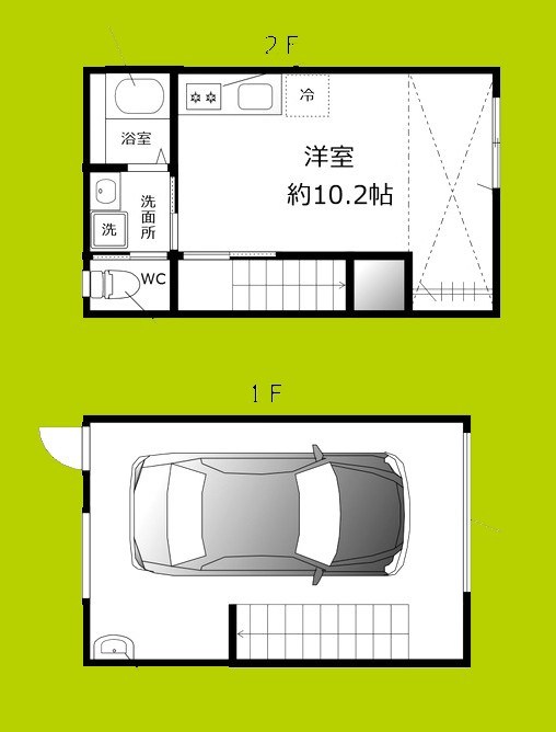 (仮称)和泉市上町ガレージハウス 間取り