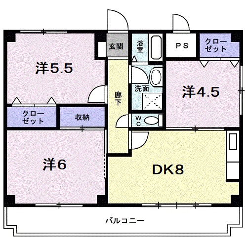 サンスコーレ壱番館 間取り