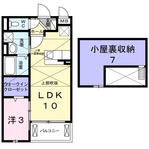 アンソレイエ　Ｎ 間取り