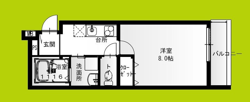 フジパレス俊徳道Ⅲ番館 間取り