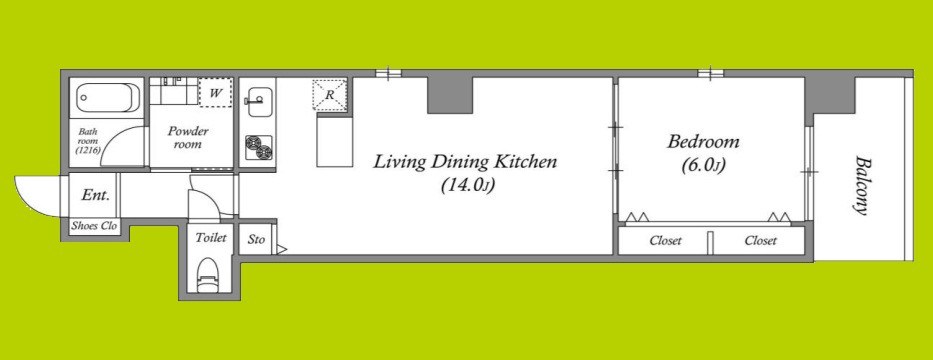 Broad阿倍野阪南町Residence 間取り
