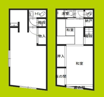 港区夕凪1丁目賃貸中古テラスハウス 間取り