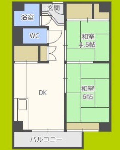 市岡グランドビル　旧館 間取り