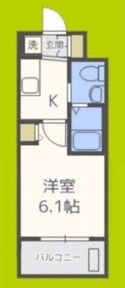 エステムコート難波WESTSIDEⅢドームシティ 間取り