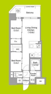 コンフォリア・リヴ東三国駅前ソルテラス 間取り