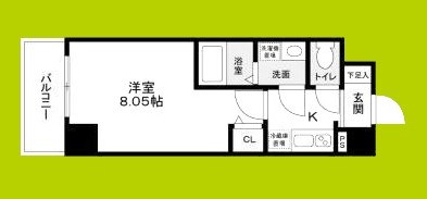 JJ　RESIDENCE　NISHIKUJO 間取り