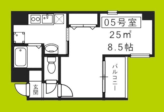 リズ新北野 間取り