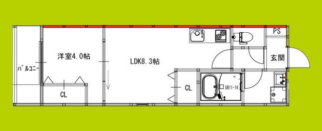 セジュール堺東 間取り