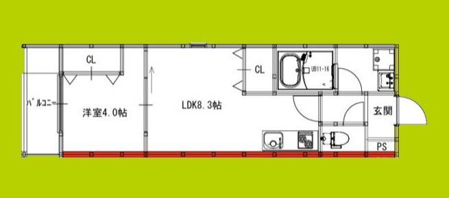 セジュール堺東 間取り