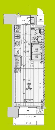 エグゼ難波WESTリバー 間取り