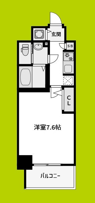 レジュールアッシュ難波MINAMI 間取り