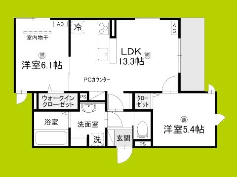D-ROOM瓜破SOUTH 間取り