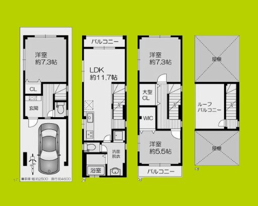 東中浜6丁目2-2貸家 間取り