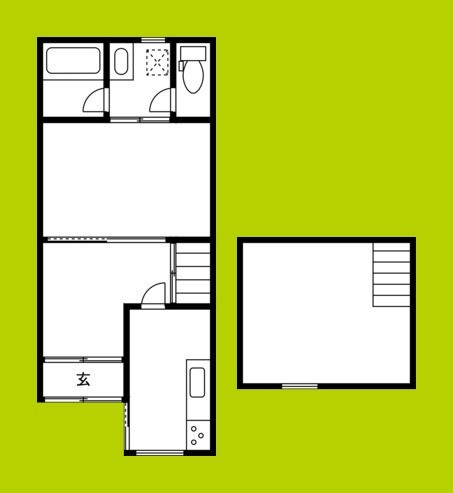 東中浜3貸家(南) 間取り