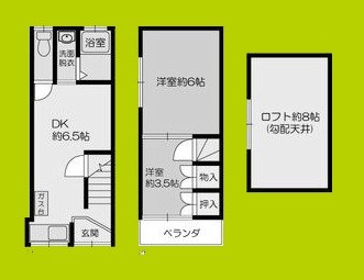 中浜1丁目16-8貸家 間取り