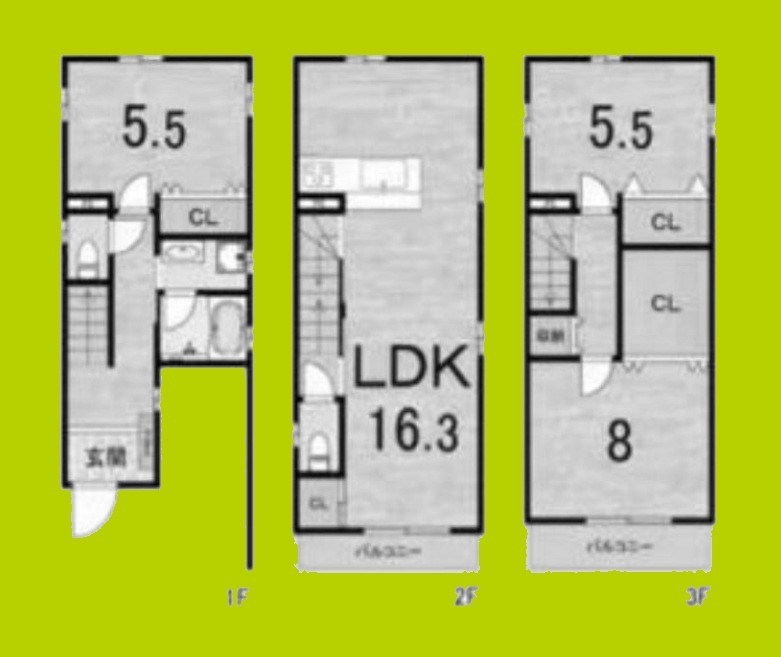 福島区野田5丁目貸家 間取り